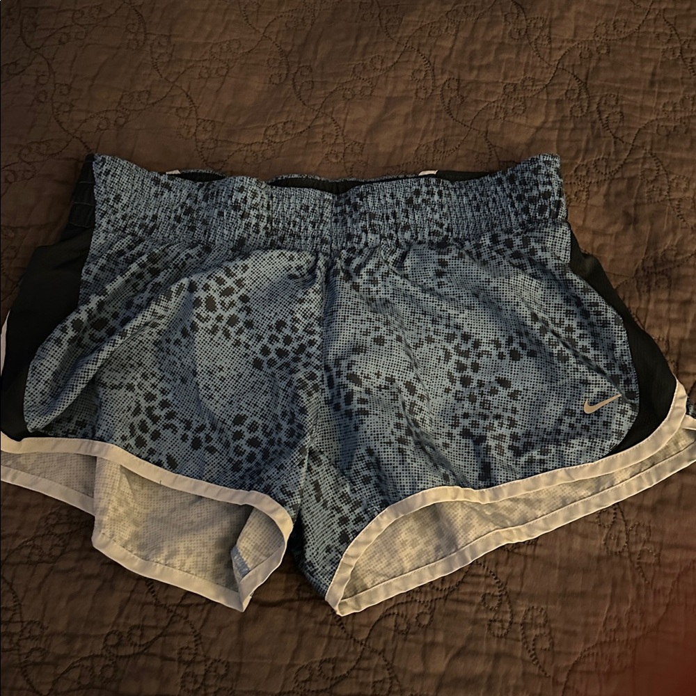 Nike Black and Blue Patterned Shorts